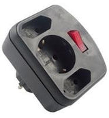 EAN 4006341605955 - REV combi adapter, 2+1 fold adaptador e inversor de corriente 3500 W Negro imagen 1