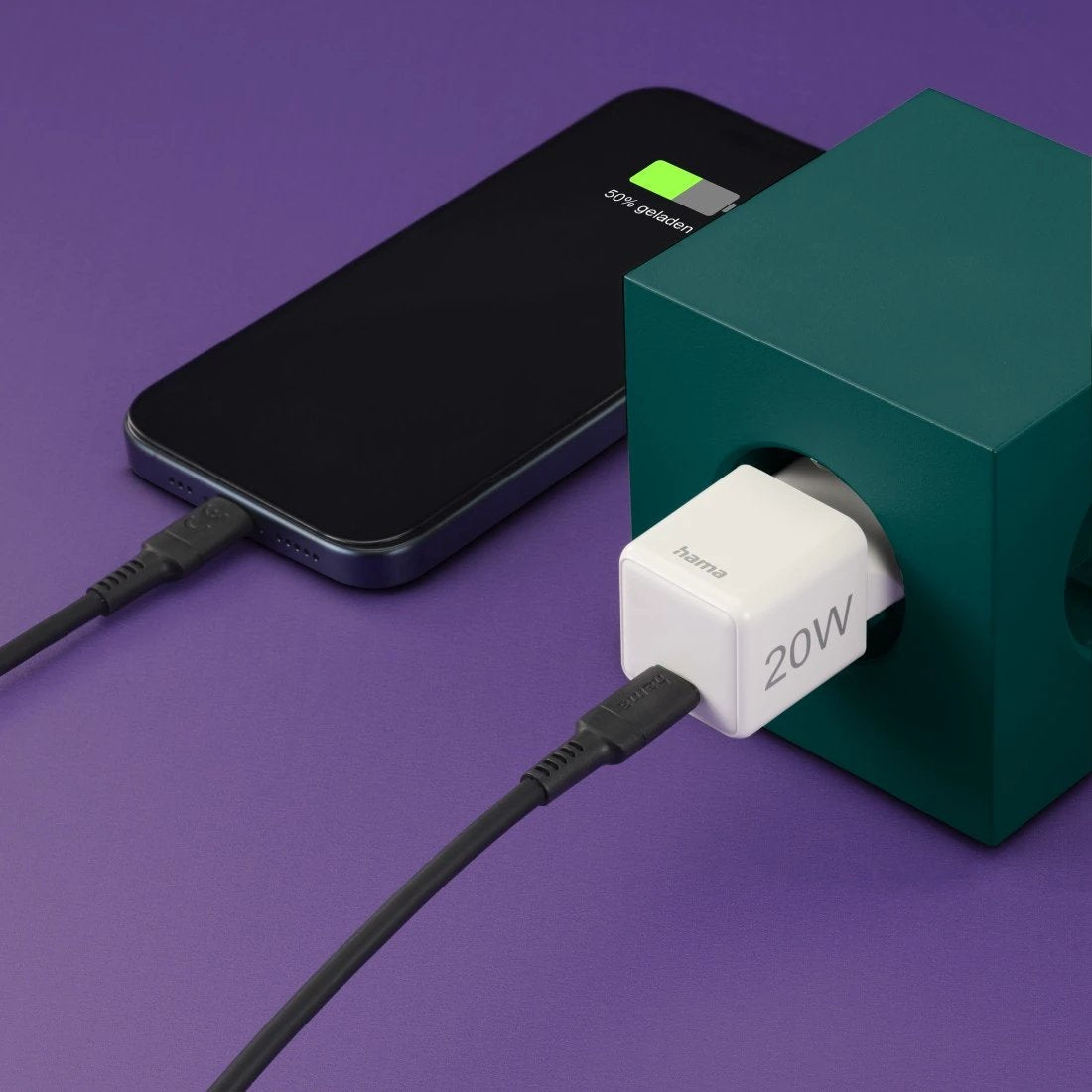 Hama Cargador Red Eléctrica Blanco Usb-C 20w Carga Rápida