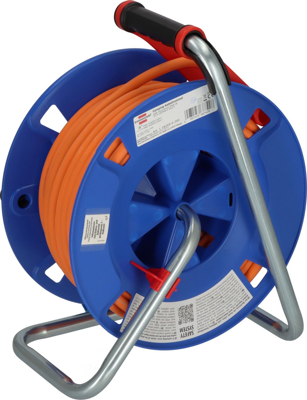 Brennenstuhl Cable Drum Cee 300 25m Orange Camping