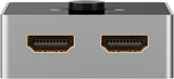 Goobay Manual Hdmi Switch Box 2 En 1 (4k @ 60hz), Hdmi Switch Negro/Plata 58486