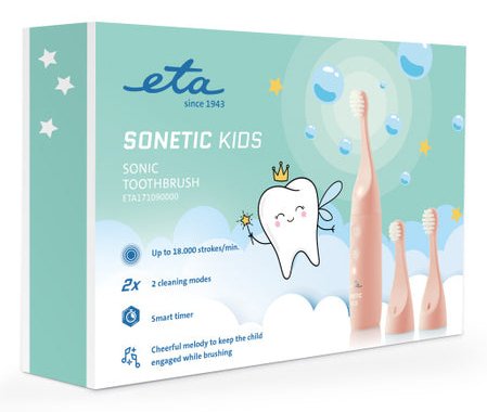 Eta171090000 Sonetic Kids Children'S Sonic Toothbrush, Timer, Pink
