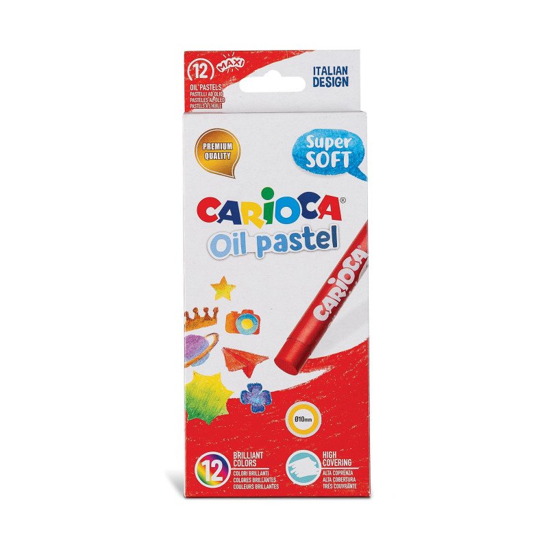 EAN 8003511432775 - Carioca 43277 pastel Pastel al óleo Negro, Azul, Marrón, Verde, Naranja, Rosa, Rojo, Rosa, Violeta, Blanc imagen 1