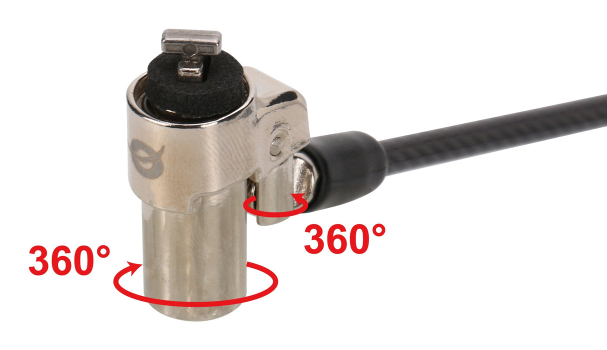 Cable De Seguridad Conceptronic Nano Custodio02bnm Con Llave Compatible Con Llave Maestra