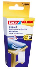 Tesa On&Off Klettband Aufkleben&Aufnähen 20mmx100cm 6mk Wei
