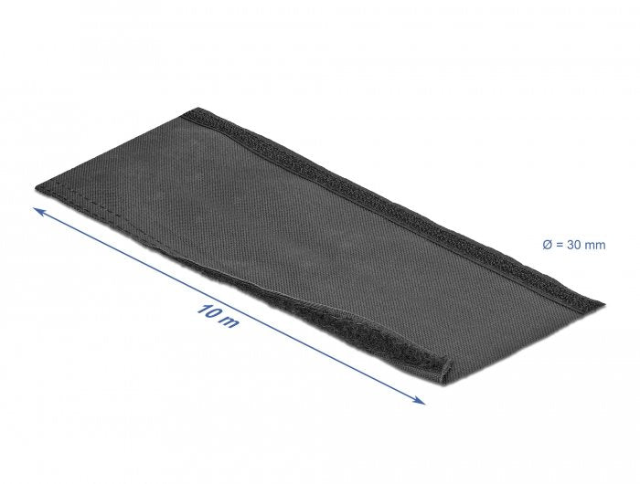 Delock Gewebeschlauch Con Klettverschluss Hitzebeständig 10 M X 30 Mm Negro