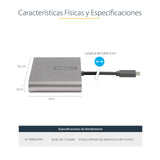 EAN 0065030888714 - StarTech.com USBC2HD4 Adaptador gráfico USB 1920 x 1080 Pixeles Gris imagen 6