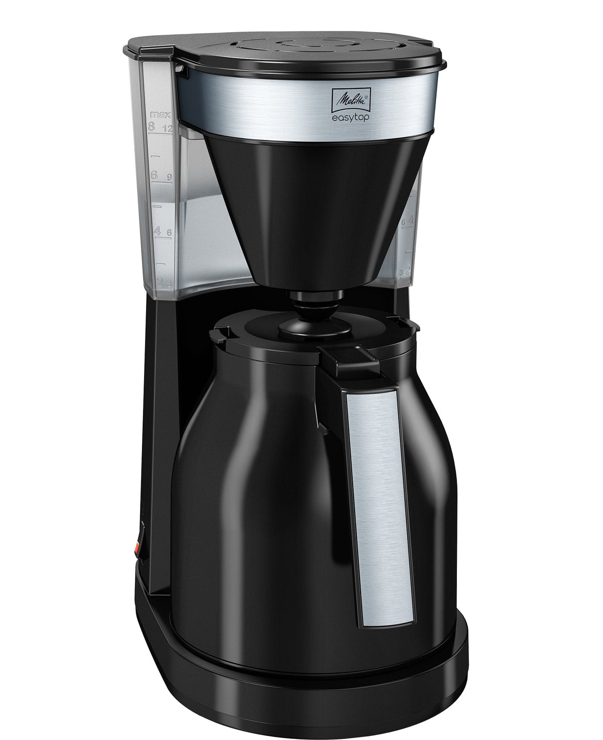 Cafetera Melitta 1023-08 Totalmente Automática De Filtro Negro, Cafetera De Filtro, De Café Molido, 1050 W, Negro, Plata