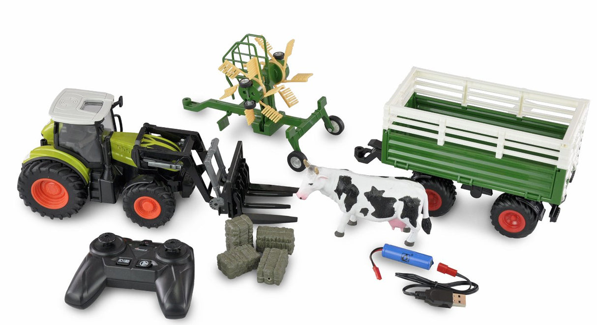 Amewi Rc Traktor Con Xl-Zubehörpaket Liion 500mah Verde 6+