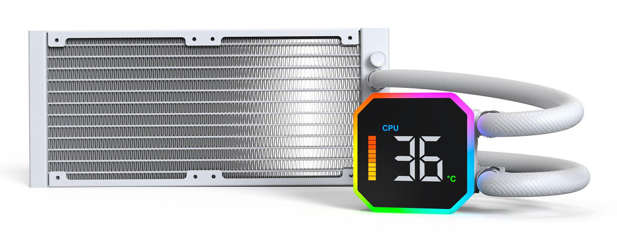 Montech Hyperflow Digital 240 Procesador Sistema De Refrigeración Líquida Todo En Uno 12 Cm Blanco 1 Pieza(S)
