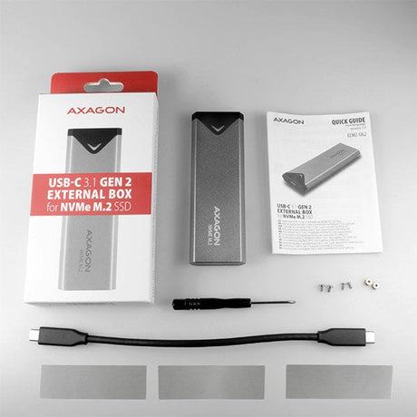 EAN 8595247904287 - Axagon EEM2-UG2 caja para disco duro externo Caja externa para unidad de estado sólido (SSD) Negro, Gris  imagen 10