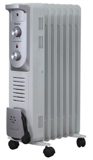 Fakir Or-07 Ölradiator Gris 1500w 7 Rippen 3 Stufen