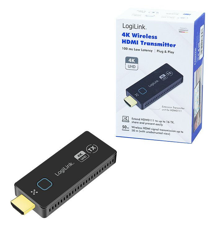 Logilink Hdmi Byod Transmitter Unit For Hdw0111, Wireless, 50m, 4k@30hz