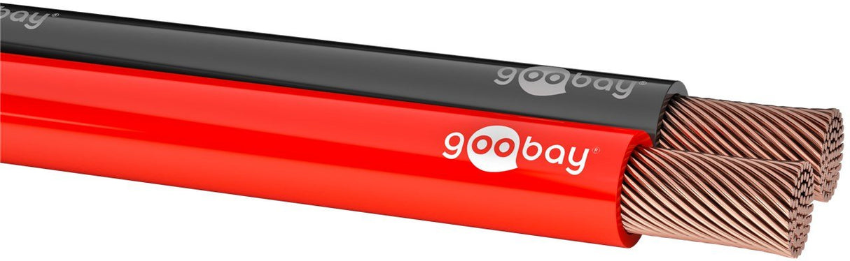 Bobina De  10 Metros Cable Altavoz Rojo-Negro 2x0,75mm Cca-Pvc  Cpr Eca Goobay