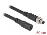 Cable De Extensión De Cc De Delock 5,5 X 2,1 Mm Macho A Hembra Atornillable