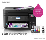 Impresora Epson Ecotank L6270, 3 En 1, A4, 1200 X 4800 Ppp, 33 Ppm, Usb, Wi-Fi, Lan