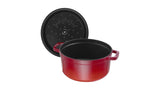 Staub Round Cocotte, Hierro Fundido 26cm, Cereza