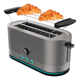Cecotec Langschlitz-Toaster Shine&Toast Extra Double (Edelstahl, 1.400 Watt, Para 4 Scheiben Toast) 3287