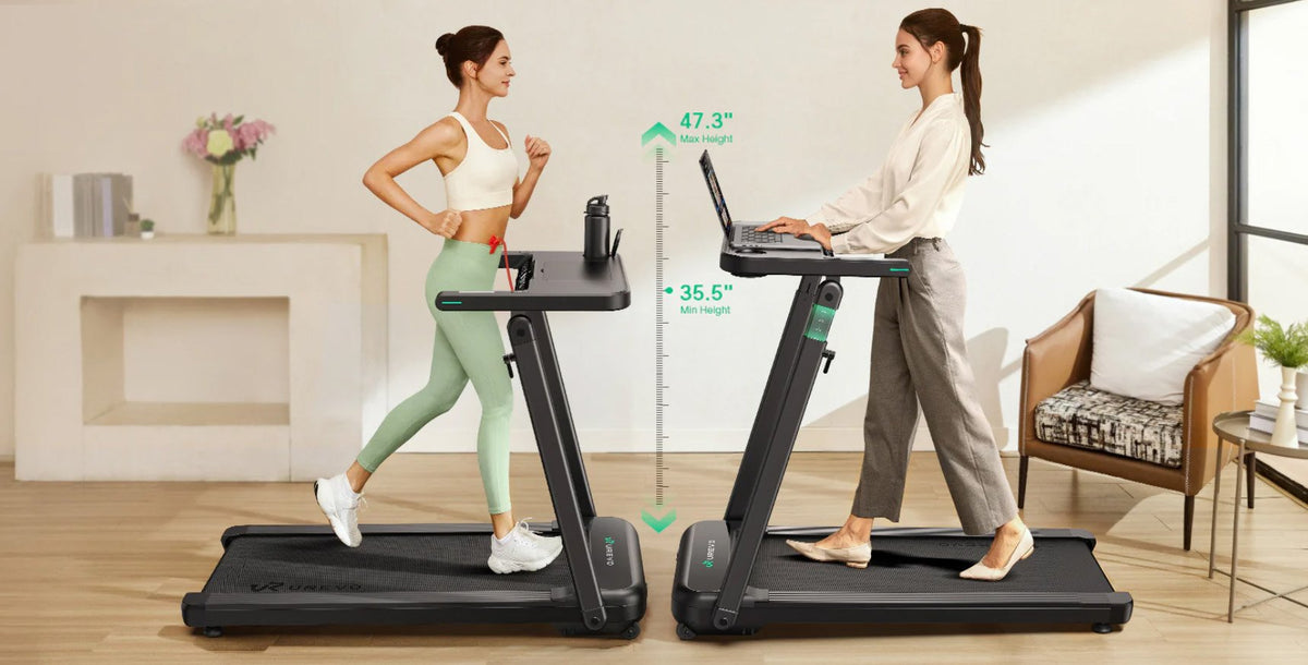 Cinta De Correr Con Mesa De Trabajo Y Ejercicio Incorporada Urevo Foldi 3s