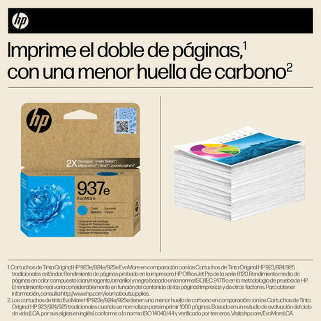 EAN 0196786147623 - HP 937e EvoMore Cyan Original Ink Cartridge cartucho de tinta 1 pieza(s) Alto rendimiento (XL) imagen 3