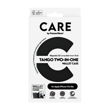 EAN 5715685021435 - PanzerGlass CARE™ by ® Tango 2-in-1 Wallet Case w. Qi iPhone 17e | 16e funda para teléfono móvil Negro imagen 4