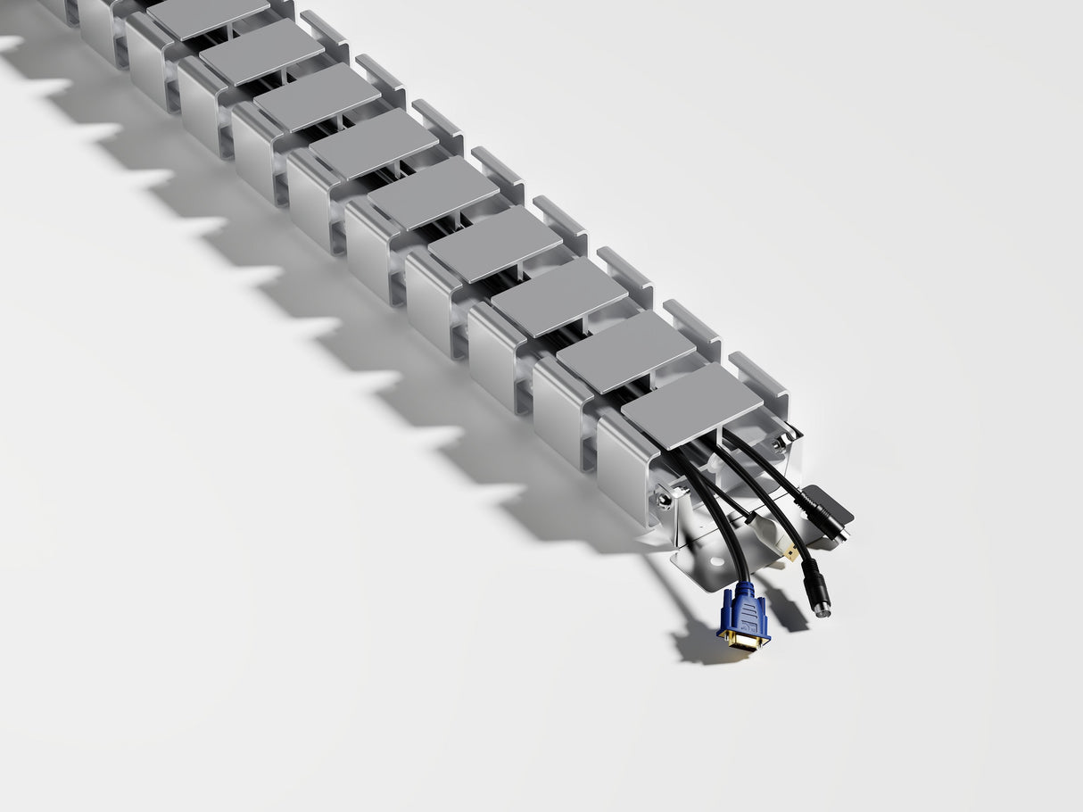 Equip 650860 Organizador De Cables Escritorio Pasacables Gris 1 Pieza