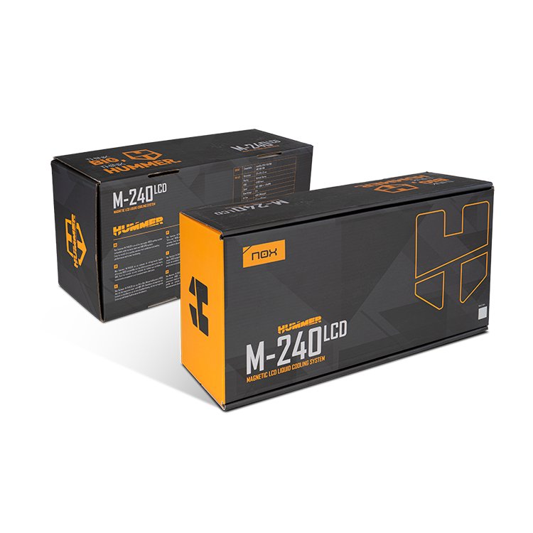 Refrigeracion Liquida Cpu Nox Hummer M-240 240mm Lcd Magnetico Argb Blanco