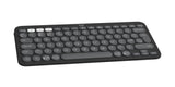 Teclado Inglés Logitech Pebble Keys 2 K380s Rf Wireless + Bluetooth Qwerty Reino Unido Grafito