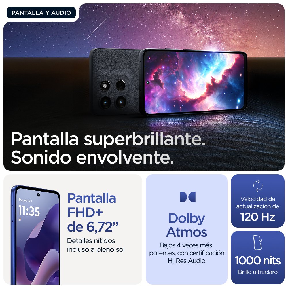 EAN 840023292200 - Motorola moto g56 5G 17,1 cm (6.72") Ranura híbrida Dual SIM Android 15 USB Tipo C 8 GB 256 GB 5200 mAh Az imagen 13