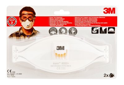 3m Aura Comfort Cool Flow Pack De 2 Mascarillas Para Particulas Ffp2 - Desechable - Con Valvula - Para Niveles Medios