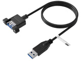 Efb Usb3.0 Verlängerung A-A,M.-Einbauhchse,0.5m,Sw,Class