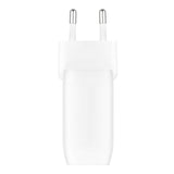 Belkin Wall Charger 30w Dual Usb-C, Pd 60w, Wht