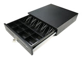 Avpos Cash-U285 Cajon Portamonedas 41cm Automatico - 5 Posiciones Billetes - 8 Posiciones Monedas - Rj11 - Acero De