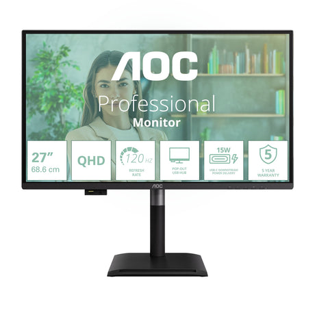 EAN 4038986182881 - AOC Q27P4U pantalla para PC 68,6 cm (27") 2560 x 1440 Pixeles Wide Quad HD Negro imagen 2