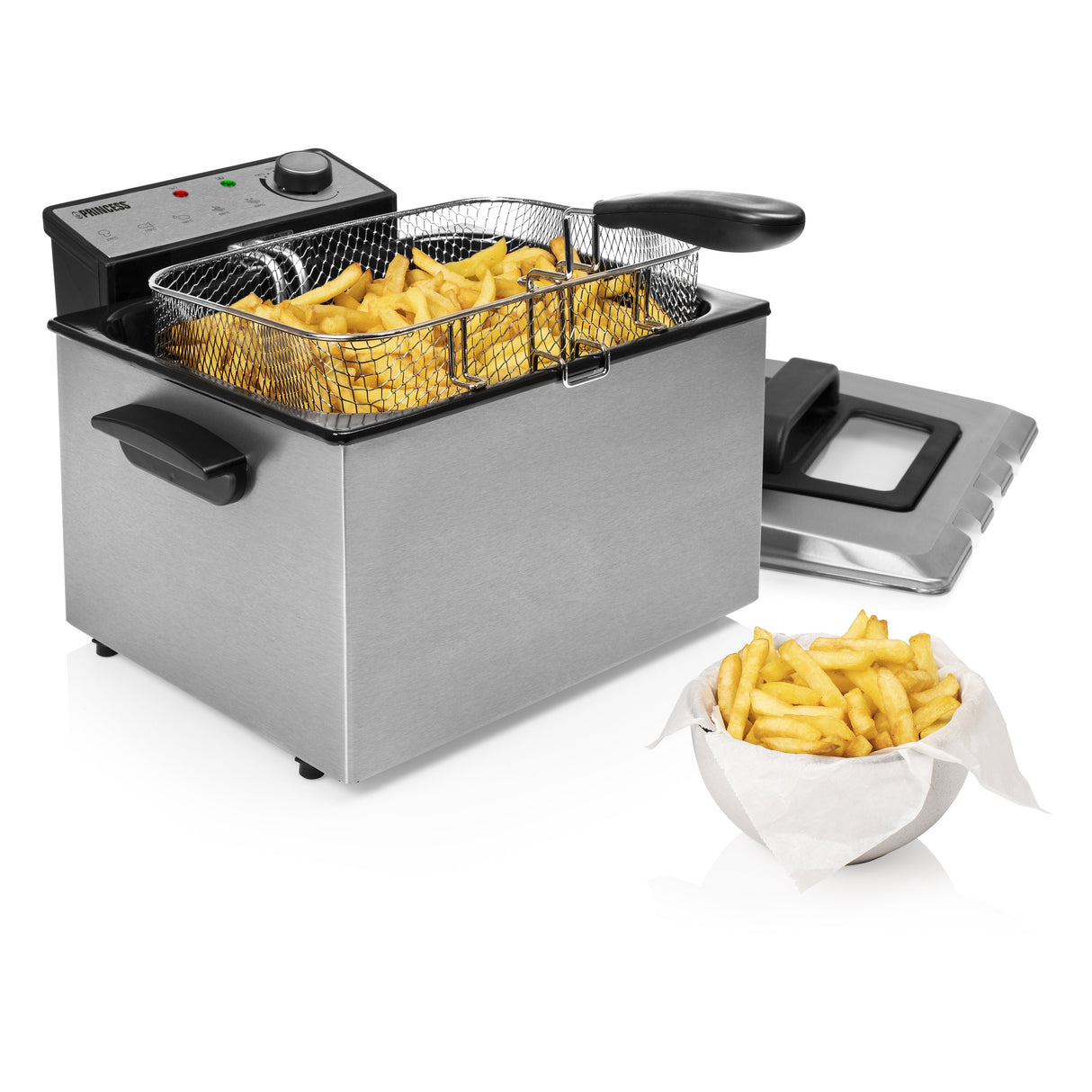 EAN 8713016085702 - Princess 185000 Doble 5 L Independiente 3270 W Negro, Acero inoxidable imagen 12