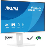 Iiyama Xb2497hsn-W1 (Prolite) - 23.8p Ips Fhd - 1ms - 350cd/Mâ² -  Hdmi-Dp Usb-C.Dock - Hub Usb - 2x2w - Ajustable- Blanco