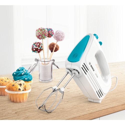 Batidora De Mano Bosch Home Mfq2210d  375 W Azul, Blanco Blanco/Turquesa, Batidora De Mano, Azul, Blanco, 375 W