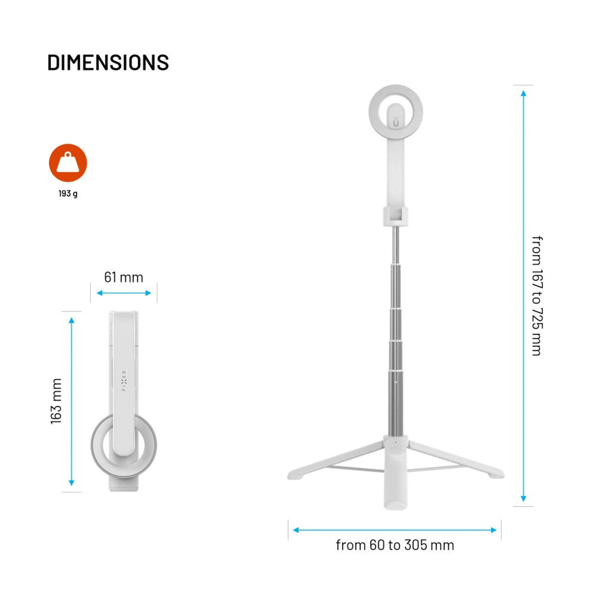 EAN 8591680157662 - FIXED FIXSN-M-WH soporte Soporte pasivo Teléfono móvil/smartphone Negro imagen 11