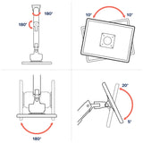 Brazo Para Monitor Ergotron Hx Con Articulación Vhd, Montaje En Pared Blanco, Para Monitores Curvos 1000 R 45-694-216