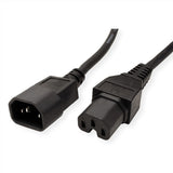 Value Netzcable Iec320 C14 Stecker - C15 Buchse, H05rn-F, Schwarz, 3 M