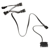 Kolink 1-4 Pwm Ventilador Cable Divisor - 35 Cm, Geflochten, Negro