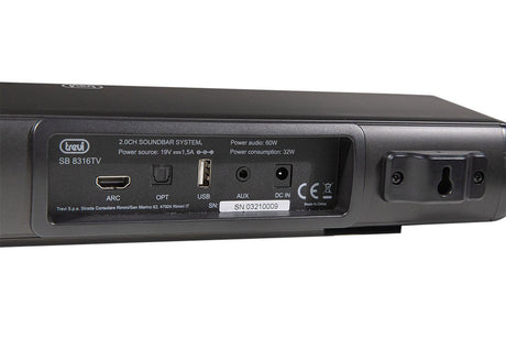 EAN 8011000027333 - Trevi SB 8312 TV Negro 2.0 canales 30 W imagen 8
