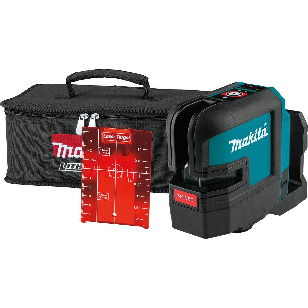 Makita Sk105dz Nivelador Láser Y Alineador Nivel De Línea 25 M, Láser De Líneas Cruzadas Negro/Azul, 25 M, 3 Mm/M, 4°, Rojo, Nivel De Línea, Negro, Azul