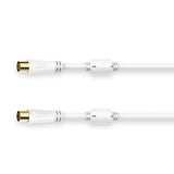 Hama Essential Cable Coaxial De Antena Macho/Hembra - Longitud 0.75m - Terminales Chapados En Oro - Triple Blindaje -