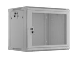 Lanberg Wall-Mount Rack 19" 9u 600x450 Perforated Grey Flat Pack