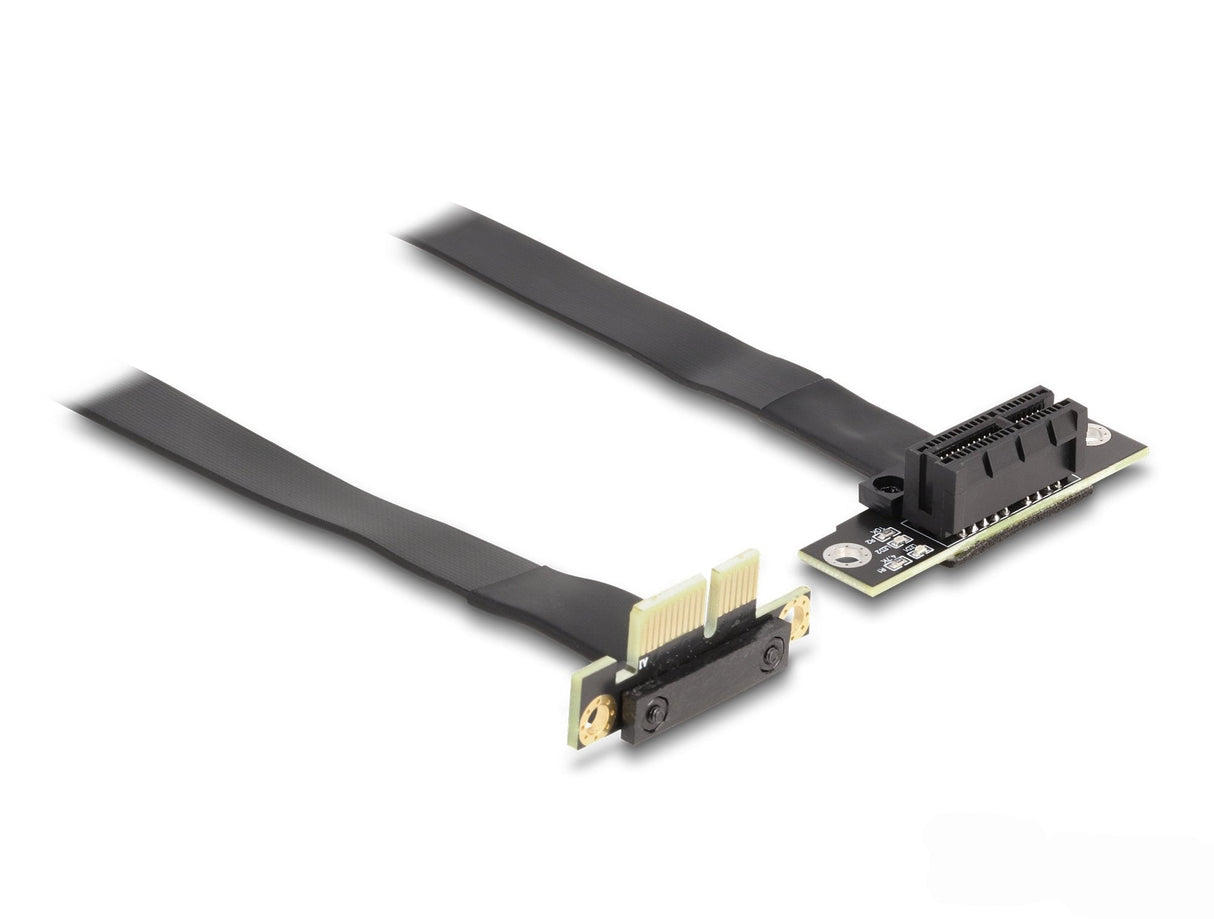Delock 88043 Tarjeta Elevadora Pci Express X1 Macho Con Ángulo De 90° A Ranura X1 Con Ángulo De 90° Con Cable 60 Cm
