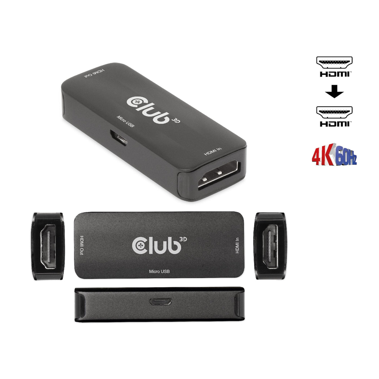 Club3d Repetidor Hdmi > Hdmi 4k60hz Aktiv H H Retail