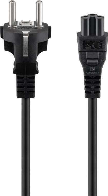 Cable De Alimentación Goobay Para Portátil, Negro, 1,8 Metros 93586