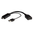 EAN 7630049619470 - ROLINE 12.03.3147 adaptador de cable de vídeo 0,15 m HDMI + USB DisplayPort Negro imagen 1
