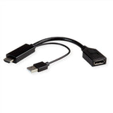 EAN 7630049619470 - ROLINE 12.03.3147 adaptador de cable de vídeo 0,15 m HDMI + USB DisplayPort Negro imagen 1
