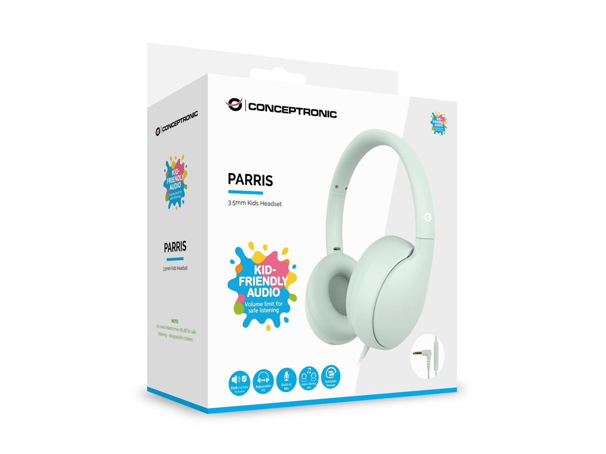 Auricular Infantil Conceptronic Parris04gt Jack 3.5mm Verde